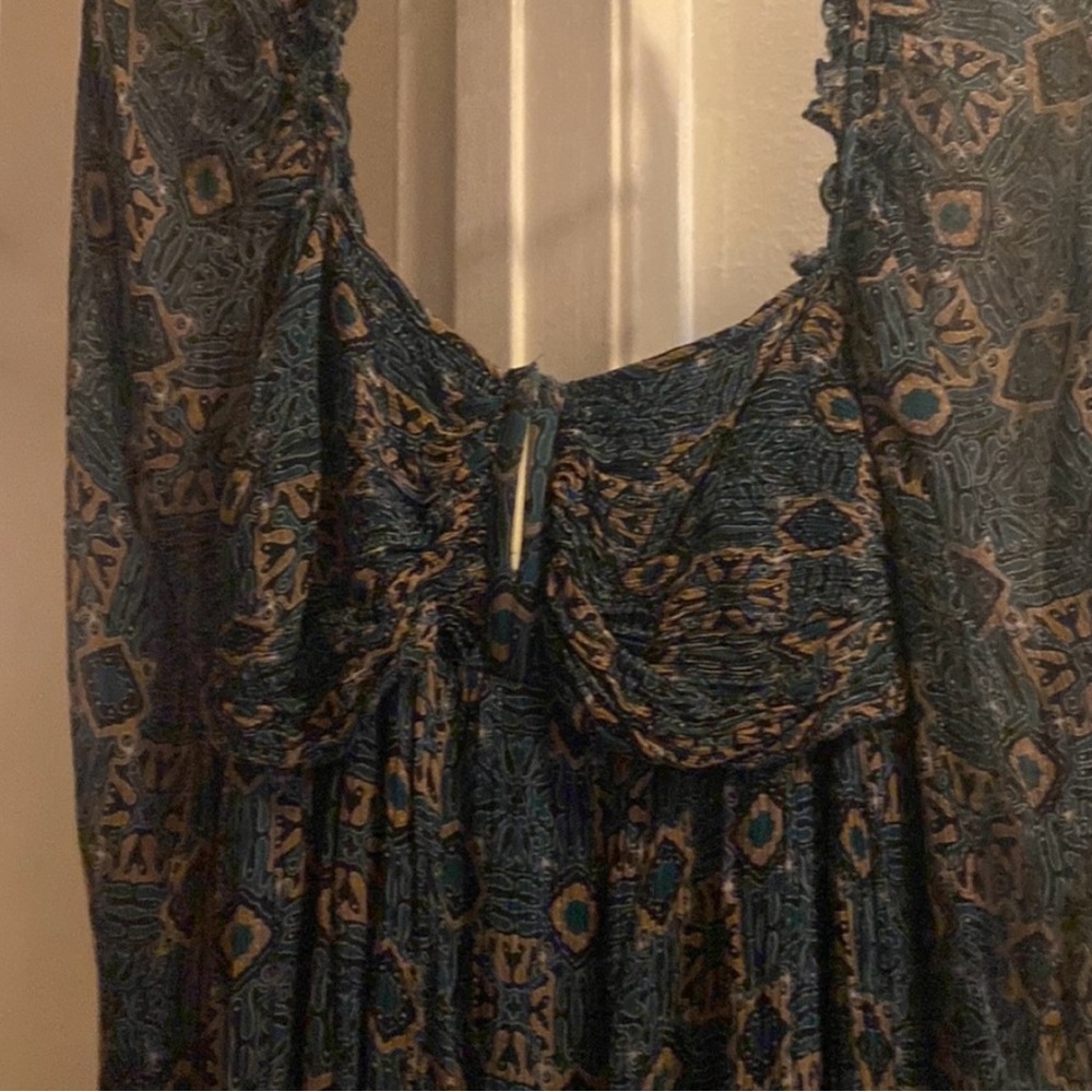 Anthropologie geometric open backed baby doll Mini Sundress - Picture 6 of 7